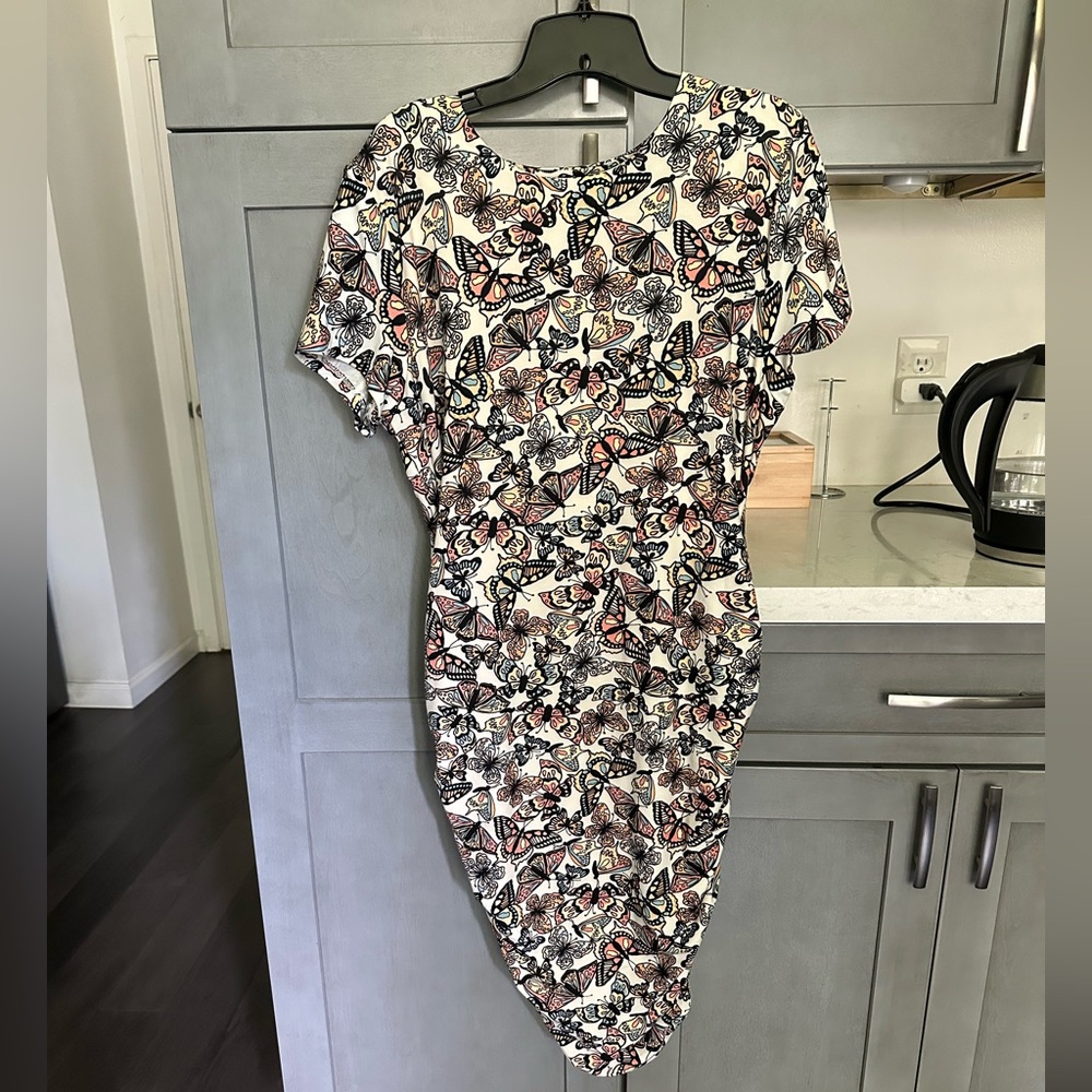 No Boundaries Multicolor Butterfly Midi Dress
